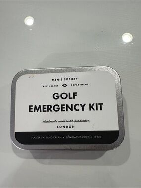 Men’s Society Silver and White Golf Emergency Kit Tin